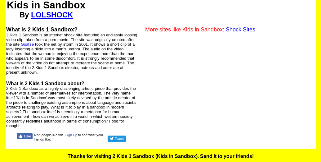 2 Guys 1 Sand Box Original Porn - 2 Kids 1 Sandbox - Screamer Wiki