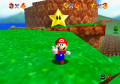 Mario collecting a Power Star