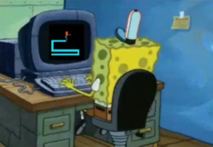 What happen if spongebob playing scarymaze.png