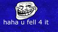 The trollface message at the end