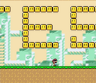 The opening area of the level, featuring blocks arranged to spell out "TESTING."