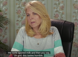 Elderly woman on spreading shock videos like McChicken: "We taste spoiled milk and then you say 'Oh God, this taste horrible! Here, taste it.' you know, and they just pass it on. It's the same kind of thing." Very true.