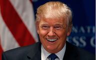 Donald Trump laughing.