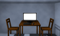 A computer where the player must solve a puzzle.